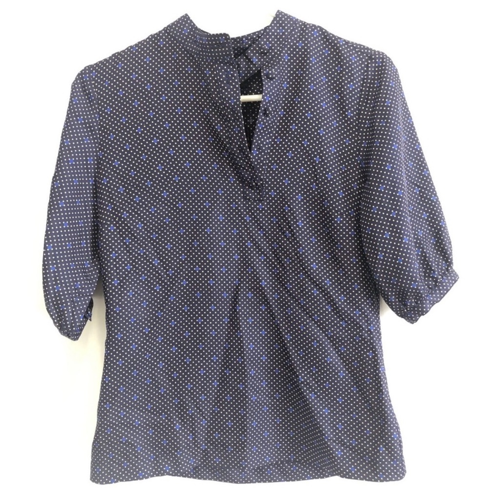 Ben Sherman Navy Silk Top, Medium